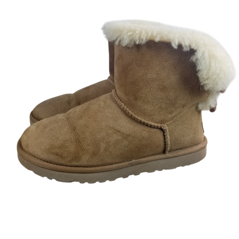 Ugg Bailey Bow mini chestnut short boots - Picture 2 of 10